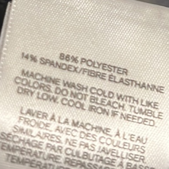 NWT Express, Ruffled Waist, Ankle High Rise, Straight Leg Pants, Black, Size 4 - Picture 9 of 10